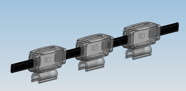 Luz guijarro RGB con clip