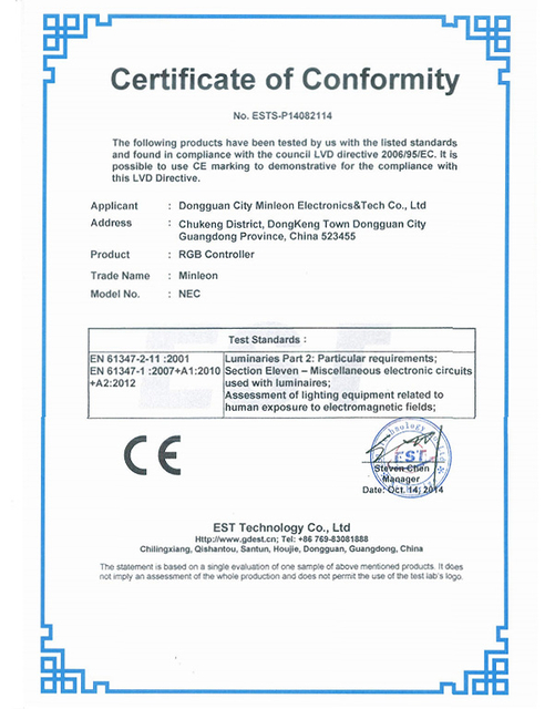  Certificado NEC 